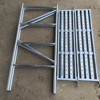 Plataforma de Trabajo Móvil Plegable de Acero Moderna con Estructura en H, Escalera Tipo Torre para Taller, Construcción y Edificación en Exteriores