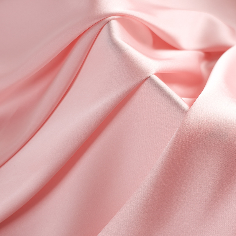 Elastic Knitted Polyester Spandex Satin Fabric Imitation Silk Glossy Brocade Abrasion-Resistant Stretch Satin for Spring Summer