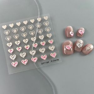 Dibujos animados Día <span class=keywords><strong>de</strong></span> San Valentín Nail Art Stickers Heart of Peach Nail Tridimensional Rhinestone Jewelry Nail Decals DIY Decoración - Product Image 5