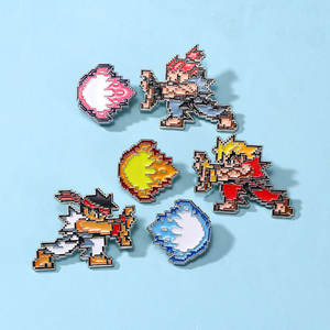 <span class=keywords><strong>Anime</strong></span> <span class=keywords><strong>Street</strong></span> <span class=keywords><strong>Fighter</strong></span> Hoshi Ryu Gouki Akuma insignia joyería de moda broche de solapa de Metal juego aleación Metal insignia Metal artesanía Pin - Product Image 1