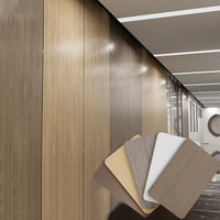 Panneaux muraux en bambou au design moderne, panneaux muraux en placage de bois WPC pour la décoration intérieure d'appartements