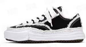 รองเท้าคู่รักทรงเรโทรแบบหุ้มข้อต่ำ รุ่นซานหยวนคัง  หน้าผ้าตาข่ายระบายอากาศ พื้นยาง  ปิดด้านหน้าด้วยเชือกผูก  ลายไอศกรีม - Product Image 3