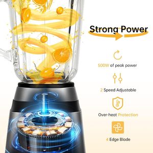 Small Household Electric Juicer <b>Blender</b> 1.5L Capacity with Milkshake Cup for Juicing Fruit & Cooking English Operating Language - Product Image 2