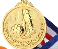 Op maat gemaakte gouden award herdenkingsprijs metalen voetbalbeker voetbalkampioenschap medaille