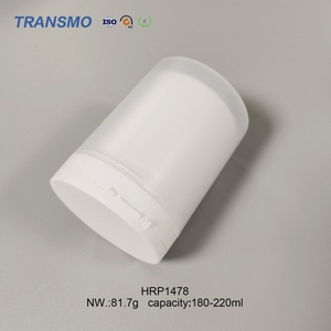 Pots cosmétiques biodégradables 180-220 ml avec bouchon large en plastique pour lotion, crème contour des yeux et emballage cosmétique - Product Image 5