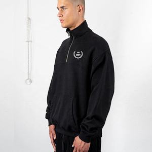 Sweat-shirt à fermeture éclair de haute qualité pour hommes 1/4 avec col haut pour l'impression numérique d'hiver - Product Image 1