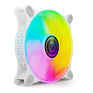 Ventilateur pc blanc kiti 3 soğutucu Fan Led Rgb 120mm 12cm Gabinete Pc oyun Ventoinha bilgisayar soğutma fanı