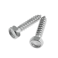 Vis autotaraudeuses à tête hexagonale en acier inoxydable robuste M3/M4, filetage ISO UNF pour applications de connexion industrielles