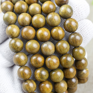 ไม้จันทน์สีเขียวธรรมชาติ 10 มม. ลูกปัดกลม 108 เม็ดสร้อยข้อมือลูกปัดสวดมนต์ของชาวพุทธสไตล์จีนแบบดั้งเดิมเครื่องประดับสำหรับทุกเพศ - Product Image 4