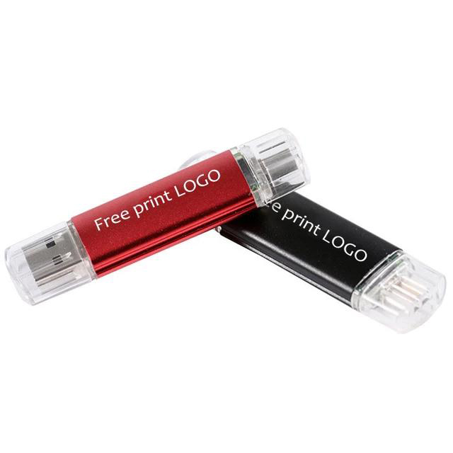 New Custom Plastic USB Type-C OTG Flash Drive 8GB-128GB High-Speed A-class Chip 3-Year Warranty