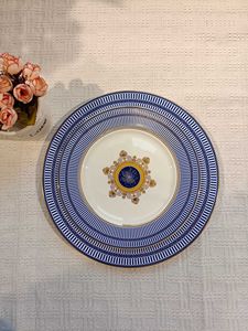 Ins Bone China Ceramic Disc Sustainable Solid Pattern Tableware Hotel Western Steak Plate Household Salad Plate Gift <b>Box</b> - Product Image 2