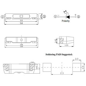 Nhà Máy 020 bên xem bề mặt gắn kết 2 Pin Trắng Đỏ Xanh xanh vàng 6-pin 4-pin chung <span class=keywords><strong>anode</strong></span> chung <span class=keywords><strong>cathode</strong></span> RGB SMD LED điốt - Product Image 4