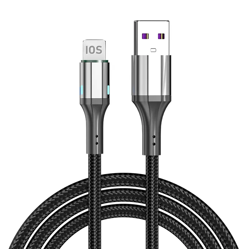 PVC Nylon USB Cable Chargers Data Line For Iphone Lightning Cable Mobile Phone