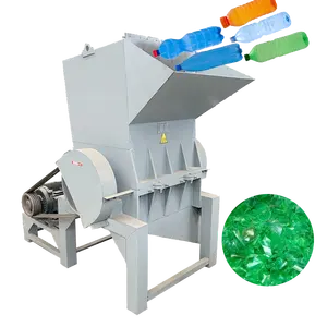 HDPE LDPE PE PVC PP PET plastic bottle crusher plastic shredder machine for recycling