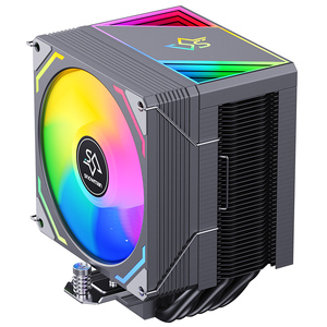 SNOWMAN 직접 접촉 주소 지정 <span class=keywords><strong>RGB</strong></span> 팬 ARGB <span class=keywords><strong>CPU</strong></span> 공기 냉각기 4 히트 파이프 AMD 데스크탑 컴퓨터 용 인텔 용 알루미늄 방열판 - Product Image 1