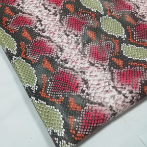 2022 yeni varış mont malzemeleri sahte yılan desen pamuk taban PU deri kumaş seksi etek veya pantolon kullanılmış - Product Image 2