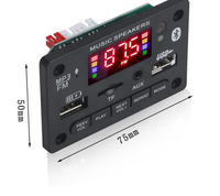 5.0 Carte Bluetooth TF Lecteur USB AUX Carte de décodage audio MP3 sans perte avec écran couleur et fonction d'enregistrement