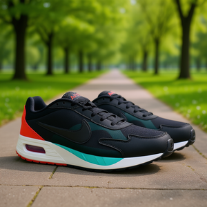 Chaussures de course Nike Air Max pour hommes, noires, gris foncé, empeigne en mesh, semelle extérieure en caoutchouc, semelle intermédiaire en EVA, DX3666001, Vietnam - Product Image 3