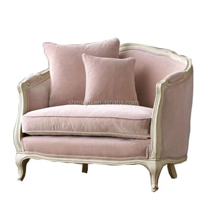 Nhà Máy Bán Hàng Trực Tiếp Đồ Nội Thất Phòng Khách Phong Cách Mỹ Rắn Gỗ <span class=keywords><strong>Retro</strong></span> Duy Nhất Nhung <span class=keywords><strong>Sofa</strong></span> - Product Image 2