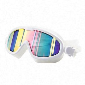 Gafas de Natación para Adultos, Montura Grande, para Triatlón y Competición, HD, Impermeables, Antivaho, con Revestimiento Electrolítico, Ajuste Universal TPR, Visión Nocturna - Product Image 1