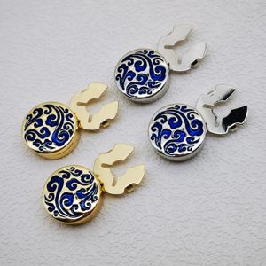 2024 New Boyi <strong>Button</strong> Factory OEM ODM Abaya Thobe <strong>Button</strong> Pattern Logo Brand <strong>Custom</strong> Metal Snap <strong>Button</strong> Cufflink - Product Image 1
