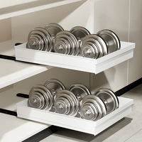 DAYOOH Étagère coulissante robuste pour épices de cuisine, organisateur de tiroir de placard en plastique avec rails de glisse fluides
