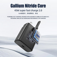 Chargeur rapide OTP ignifuge PPS 45W EP-TA845 pour ordinateur portable avec câble USB-C 5A et prise UK