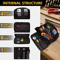 Sac de rangement portable multi-compartiments pour outils, organisateur de matériel en tissu Oxford, mallette à outils pour électricien, personnalisable OEM pour atelier