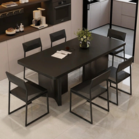 Ensemble de table à manger en pierre frittée haut de gamme, mobilier de salle à manger moderne, écologique et durable