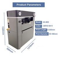 Mesin Printer Silinder UV 3D Embossed dengan 3 Head Epson I1600-U1 untuk Botol dan Mug, Mesin Cetak 360 Derajat Tanpa Sambungan dengan Varnish
