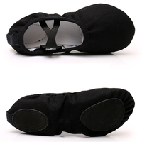 Chaussures de danse en toile extensible en cuir véritable pour filles et femmes, doublure en coton, vente en gros OEM à prix abordable