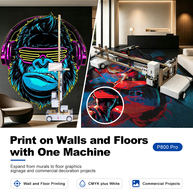 Printava Automatic Vertical 3D Wall Printing Machine UV Wall Printer Robot Mural Art Direct to Wall Painting