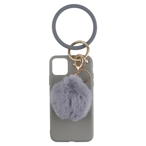 Étui <span class=keywords><strong>de</strong></span> téléphone en Silicone pour femmes, avec Bracelet et Pompon, nouveau Design, - Product Image 6