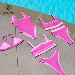 2024 New Style Wholesale Custom Designer High Quality Multicolor Women Bikini Set logo High Waist Fitness Swimwear - Product Image 5