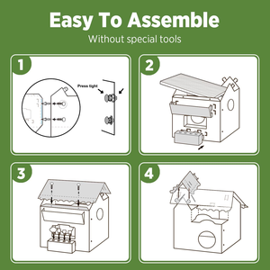 Lits pour chats d'intérieur en gros, maison en carton avec griffoirs, maison de thé, grand mobilier pour chats robuste, condo, tente - Product Image 6