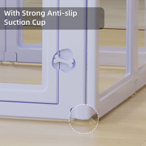 Mor şeffaf akrilik <span class=keywords><strong>Pet</strong></span> kalem oyun parkı kolay monte <span class=keywords><strong>Pet</strong></span> köpek sandık kulübesi kafes yavru kedi tavşan küçük köpekler için kapalı kullanım - Product Image 5