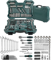Kit d'outils mécaniques de 215 pièces avec clé à douille à cliquet, ensemble de douilles en acier CRV, boîte à outils pour la réparation automobile OEM/ODM
