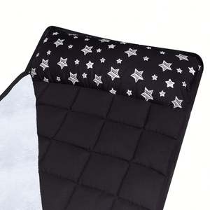 Sac de couchage pour tout-petit, tapis de sieste noir avec couverture en polaire, lit de garderie doux et parfait pour enfant - Product Image 6