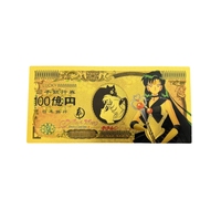 10 Billetes de Sailor Moon Japoneses de Colección, Tarjetas de Dibujos Animados en Chapado en Oro de 24K para Regalos
