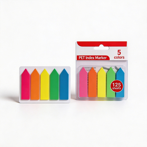 Marcadores de Índice SK PET, 5 Colores, 125 Hojas, Autoadhesivos, Notas Adhesivas Coloridas, Material de Oficina - Product Image 2