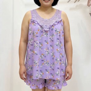 <span class=keywords><strong>Pigiama</strong></span> in Raso di Seta Lattiginosa Tinta Unita con Pizzo, Completo Estivo da Donna Senza Maniche, Sottile - Product Image 2