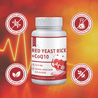 Julong OEM Levure de riz rouge Coenzyme Q10 Capsules Cœur sain Levure de riz rouge Capsules d'extrait pour des niveaux sains de cholestérol
