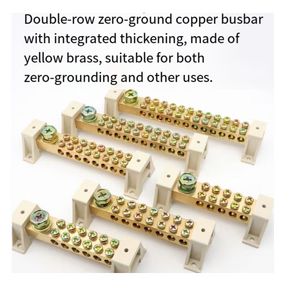 قضبان أرضية نحاسية/نحاسية وقضبان طرفية محايدة-حلول تأريض صناعية لأنظمة الكهرباء كتلة طرفية - Product Image 4