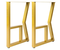 Pied de table en acier doré Sondoly, orné de diamants, pour canapé, idéal pour la maison de campagne et l'hôtellerie, pour support de chaise
