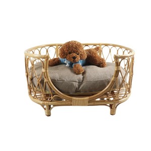 Chenils pour chiens en <span class=keywords><strong>rotin</strong></span> à motif solide Lits universels pour animaux de compagnie quatre saisons écologiques Artisanat en <span class=keywords><strong>rotin</strong></span> véritable - Product Image 1