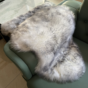 Tapis en laine d'Australie véritable, épais, moelleux, <span class=keywords><strong>lisse</strong></span>, à poils longs, tapis en <span class=keywords><strong>fourrure</strong></span> animale naturelle pour la maison, décoration d'hiver, peau de mouton, vraie <span class=keywords><strong>fourrure</strong></span> - Product Image 3