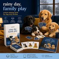Jeu de cartes personnalisé pour chiens, jeu de cartes pour soirée en famille avec cadeau pour animaux de compagnie