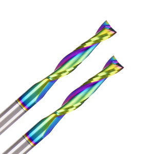 3/8 diamètre haut vers le bas HRC55 tungstène carbure monobloc <span class=keywords><strong>fraise</strong></span> Cooper revêtement rayon d'angle pour CNC métal fraisage - Product Image 5