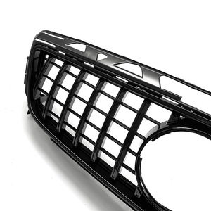 Parrilla Mercedes-Benz para modelos CLS-Class W218 GT 2012-2014, completamente negra y plateada, malla de parachoques delantero de ABS - Product Image 5