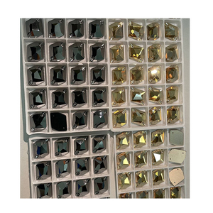 Strass en verre cosmique fantaisie de <span class=keywords><strong>haute</strong></span> qualité, couleurs variées, à coudre, à dos plat, pour vêtements de danse - Product Image 3
